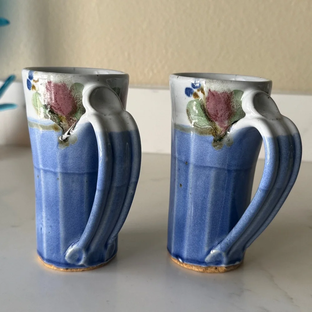 Vintage Chappelle Pottery Mugs Set of 2 Signed - Picture 13 of 13